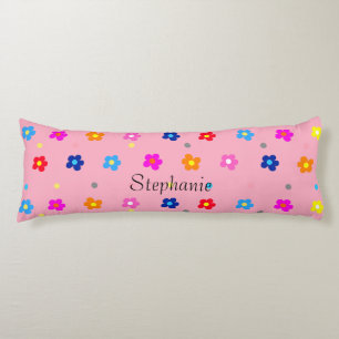 Flower Power Pink gepersonaliseerd Lichaamskussen