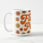Flower Power Retro Mug – 70s Style Coffee Cup (Gauche)
