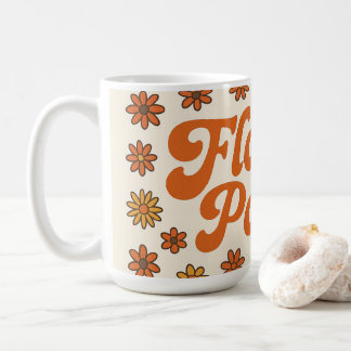 Flower Power Retro Mug – 70s Style Coffee Cup  Koffiemok