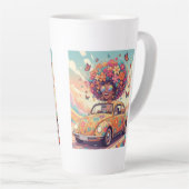 Flower Power Ride Latte Mug (Angle droit)