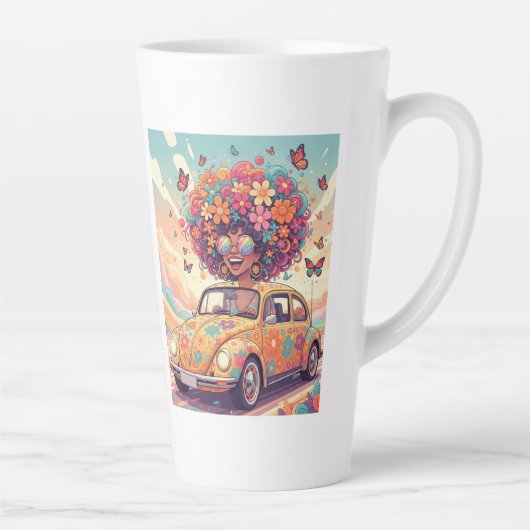 Flower Power Ride Latte Mug (Droite)