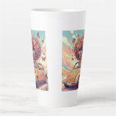 Flower Power Ride Latte Mug Latte Mok (Voorkant)
