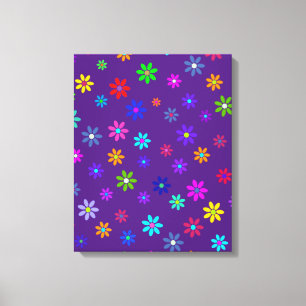 Flower Power Shower - kleurpatroon 1 Canvas Afdruk