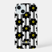 Flower Power Stripes Personnaliser le Coque iphone (Verso)