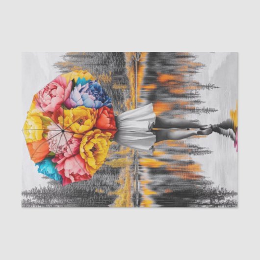 Flower Raindrops9 Tissuepapier (Voorkant)