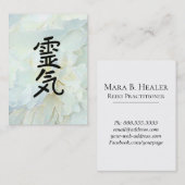 *~* Flower Reiki Symbool Reiki Master Practitioner Visitekaartje (Voorkant / Achterkant)