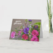  Flower Rose Boeket Verjaardag Kaart (Voorkant)