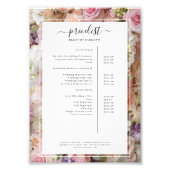 Flower Salon prijslijst Poster (Voorkant)