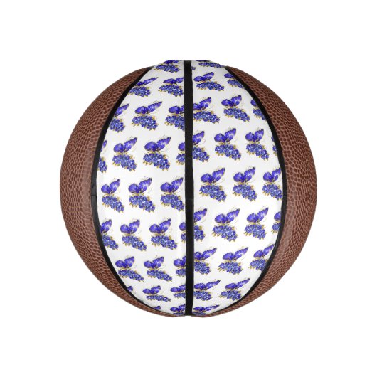 Flower Sapphire Butterfly Basketbal (Verticaal)