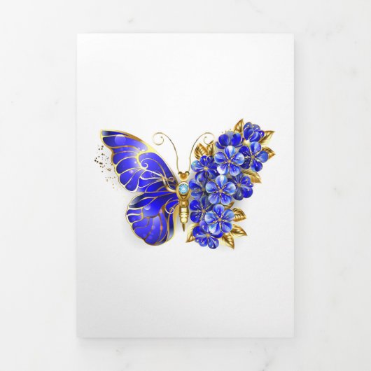 Flower Sapphire Butterfly Drieluik Aankondiging (Cover)
