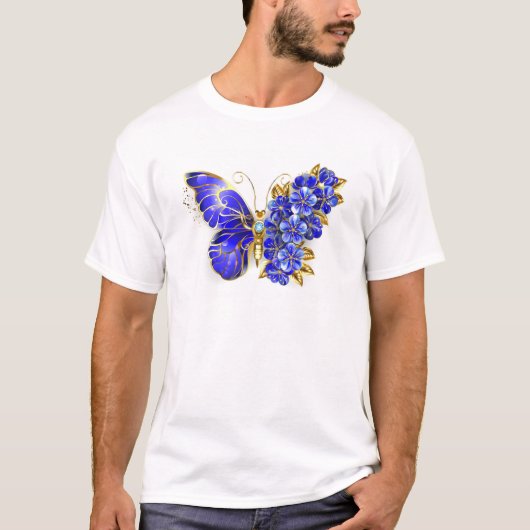 Flower Sapphire Butterfly T-shirt (Voorkant)