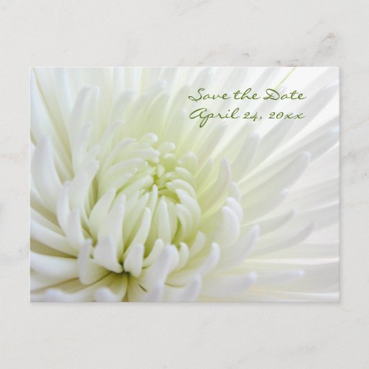 Flower Save the Date Wedding Briefkaart (Voorkant)