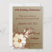 Flower Scroll Gelukkige Verjaardag Kaart (Achterkant)