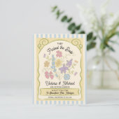 Flower Seed Packet Hand getekend Opslaan van de da Save The Date (Staand voorkant)