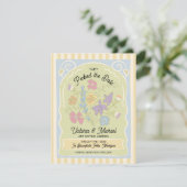 Flower Seed Packet Hand getekend Opslaan van de da Save The Date (Staand voorkant)