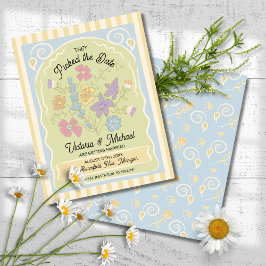 Flower Seed Packet Hand getekend Opslaan van de da Save The Date