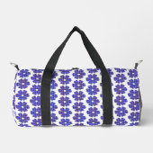 Flower Shape Plaid Blue Cornflower Plunjezak (Voorkant)