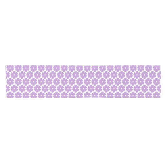 Flower Shape Plaid Pink Purple Table Runner Korte Tafelloper (Horizontaal)
