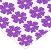 Flower Shape Plaid Purple Pink Table Runner Korte Tafelloper (Hoek)