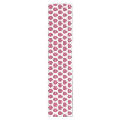 Flower Shape Plaid Red Pink Table Runner Korte Tafelloper (Voorkant)