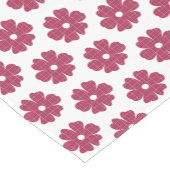 Flower Shape Plaid Red Pink Table Runner Korte Tafelloper (Hoek)