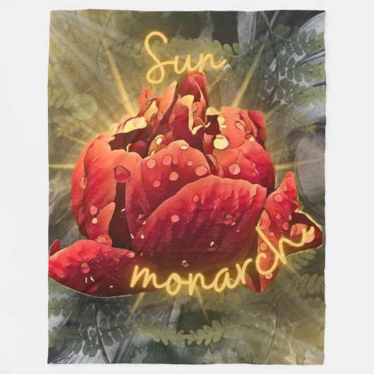 Flower Sherpa Blanket Fleece Deken (Voorkant)