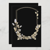 Flower Shield Wedding Kaart (Voorkant / Achterkant)