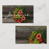 Flower Shop, Carte de visite fleuriste (Devant / Derrière)