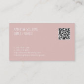Flower Shop Florist Code QR Carte de visite (Dos)