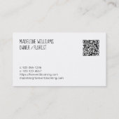 Flower Shop Florist Code QR Carte de visite (Dos)
