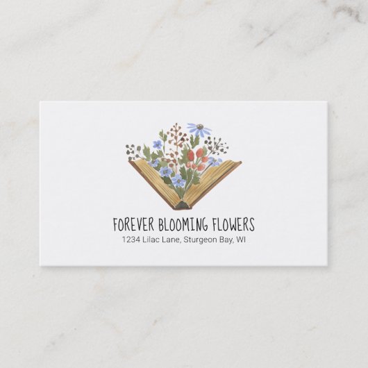 Flower Shop Florist Code QR Carte de visite (Devant)