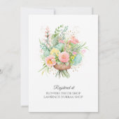 Flower Shop Invitation à la douche nuptiale (Dos)