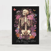 Flower Skeleton Dry Bones Come Alive, Retro Enchan Kaart (Voorkant)
