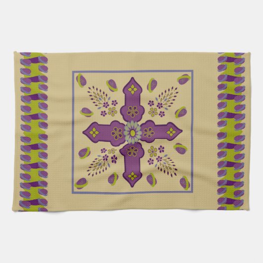 Flower Spring of Life serviette de cuisine (Horizontal)