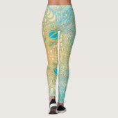 Flower Square Rose Overlay Lace Art Leggings (Achterkant)