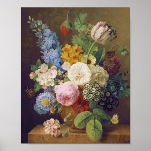 Flower Still Life by Jean Ulrich Tournier Poster