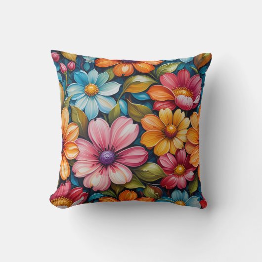 Flower Throw Pillow Kussen (Voorkant)