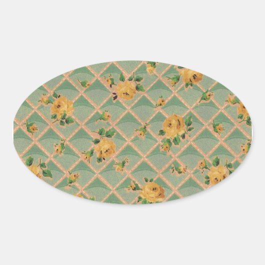 Flower Trellis Rosebud Sticker (Voorkant)
