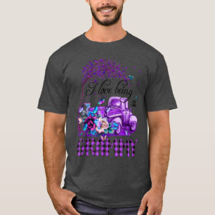 Flower Truck I Love Being Grammy Butterfly Art Gra T-shirt