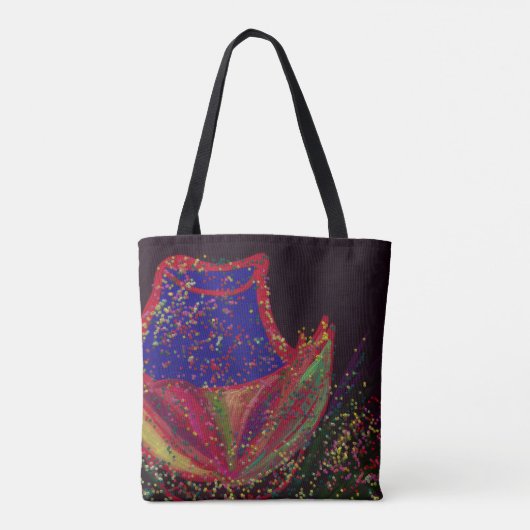Flower Wearing a Hat Medium Tote Bag (Dos)