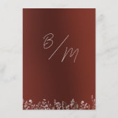 Flower Wedding Enclosure Kaart (Achterkant)