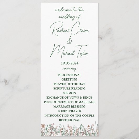 Flower Wedding Platte Programma (Voorkant)