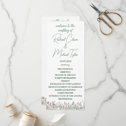 Flower Wedding Platte Programma (Voorkant / Achterkant in situ)