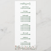 Flower Wedding Platte Programma (Achterkant)