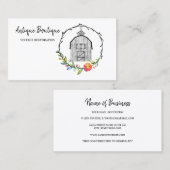 Flower Wreath Barn Antique ferme Carte de visite (Devant / Derrière)
