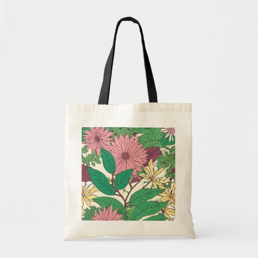 flowered cloth bag tote bag (Voorkant)