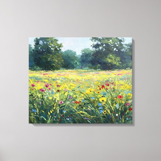 Flowered field canvas afdruk (Voorkant)