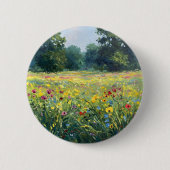 Flowered field ronde button 5,7 cm (Voorkant)