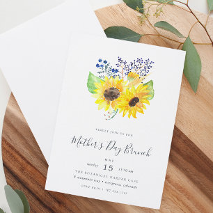Flowerfields Bouquet Moederdag Brunch Invitation Kaart