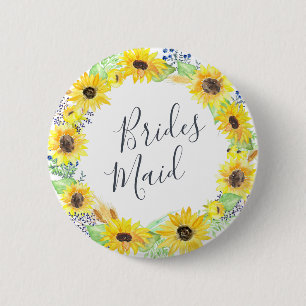 Flowerfields Bridesmaid Ronde Button 5,7 Cm